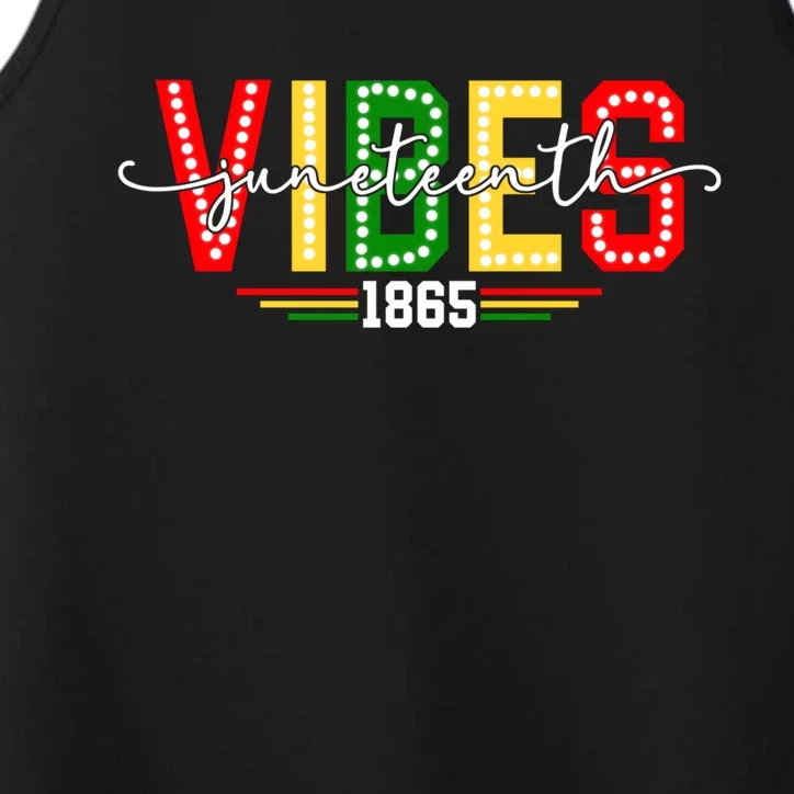 Black History African American Melanin Junenth Vibes 1865 Meaningful Gift Performance Tank