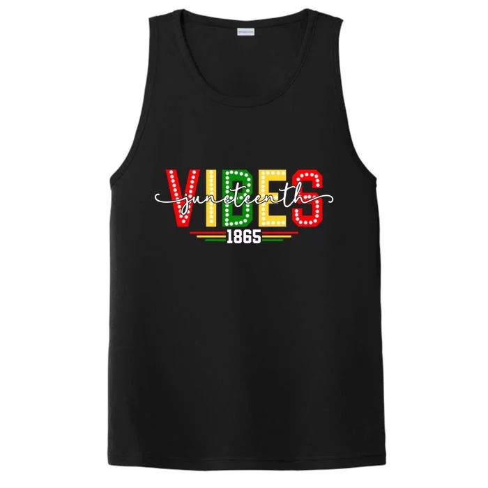 Black History African American Melanin Junenth Vibes 1865 Meaningful Gift Performance Tank