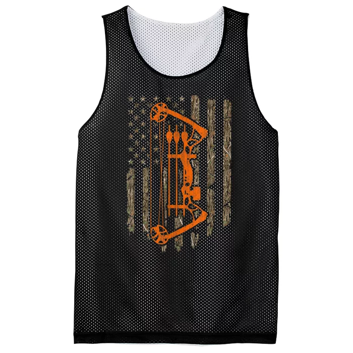 Bow Hunting American Flag Hunter Archery Tree Camouflage Mesh Reversible Basketball Jersey Tank