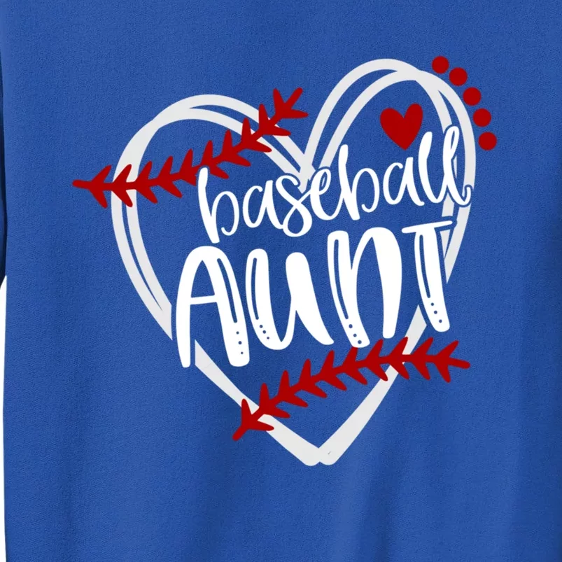 Baseball Heart Aun Auntie Gift Trendy Great Gift Sweatshirt