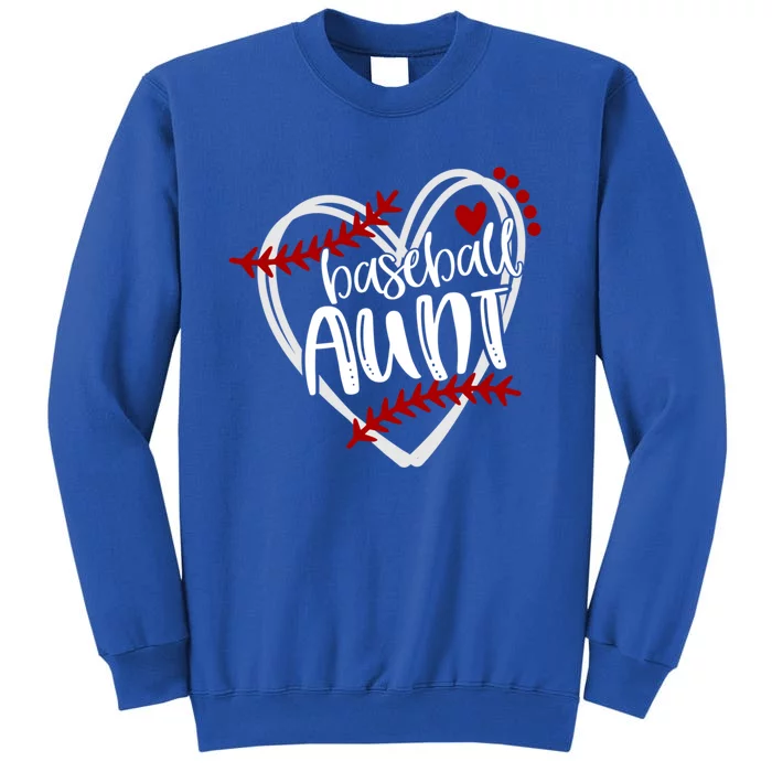 Baseball Heart Aun Auntie Gift Trendy Great Gift Sweatshirt