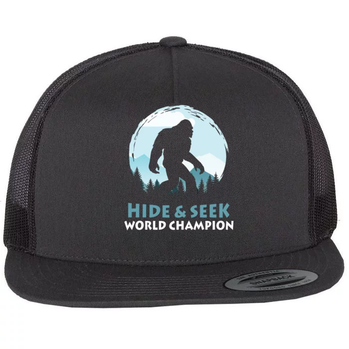 Bigfoot Hide And Seek Champion Flat Bill Trucker Hat