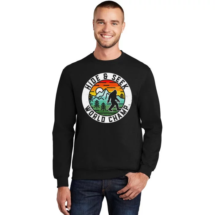 Bigfoot Hide And Seek World Champ Sasquatch Silhouette Sweatshirt