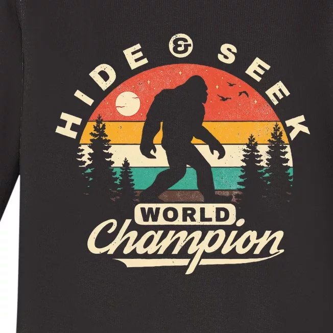 Bigfoot Hide And Seek World Champion Sasquatch Baby Long Sleeve Bodysuit