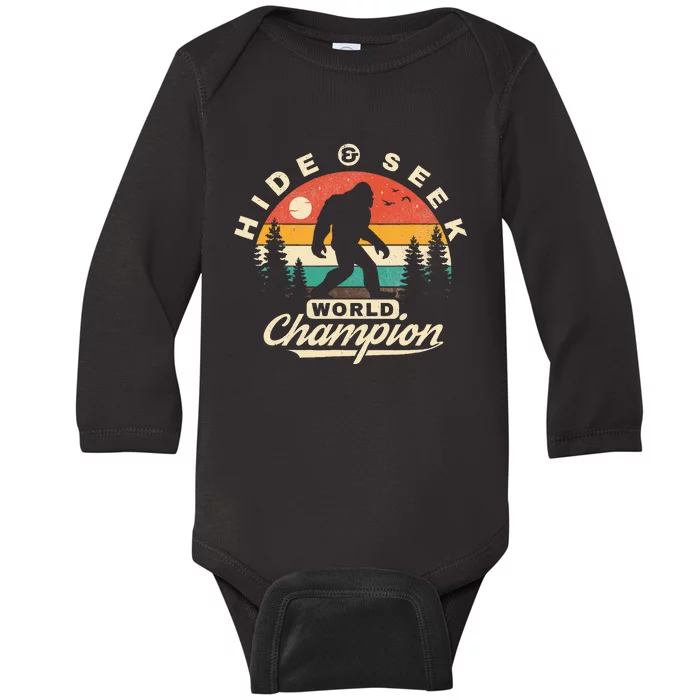 Bigfoot Hide And Seek World Champion Sasquatch Baby Long Sleeve Bodysuit