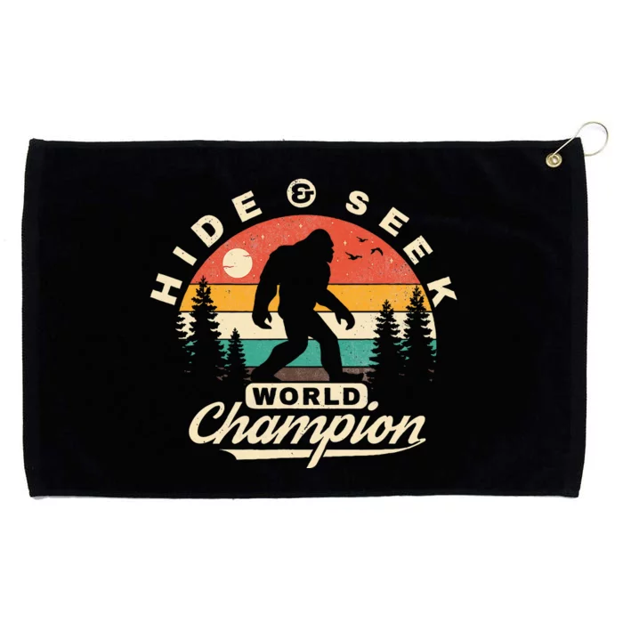 Bigfoot Hide And Seek World Champion Sasquatch Grommeted Golf Towel