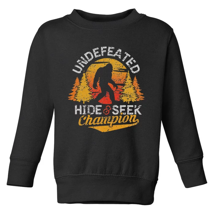 Bigfoot Hide and Seek Champion Sasquatch Toddler Sweatshirt