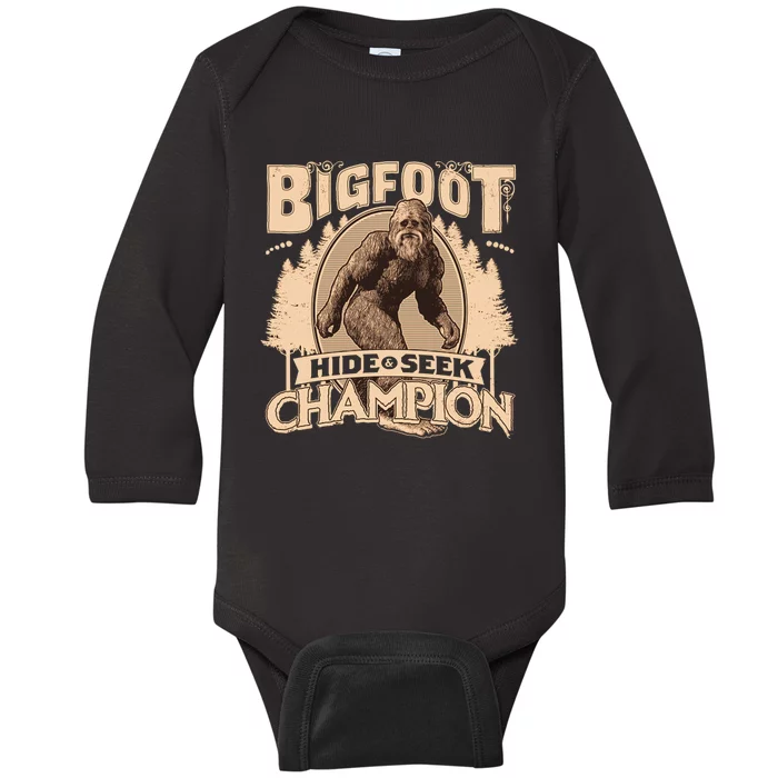 Bigfoot Hide And Seek World Champion Baby Long Sleeve Bodysuit