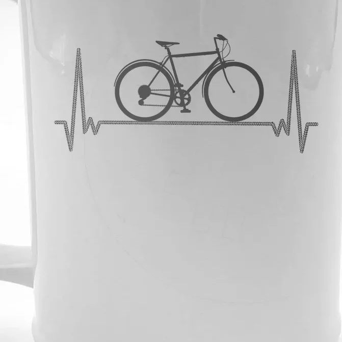 Bicycle Heartbeat Front & Back Beer Stein