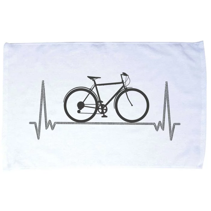 Bicycle Heartbeat Microfiber Hand Towel