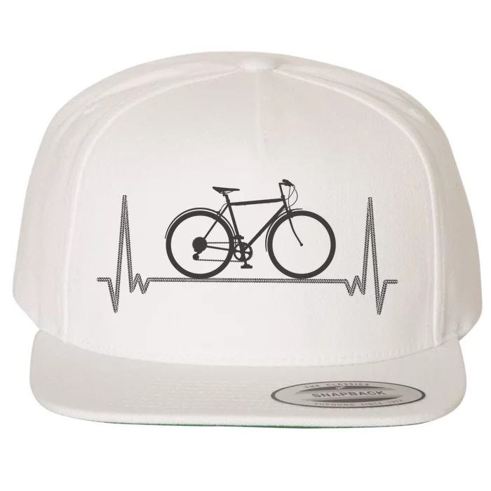 Bicycle Heartbeat Wool Snapback Cap