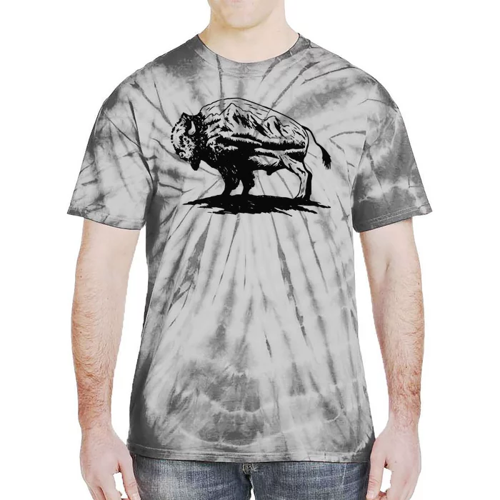 Buffalo Head Bison American vintage National Park Tie-Dye T-Shirt