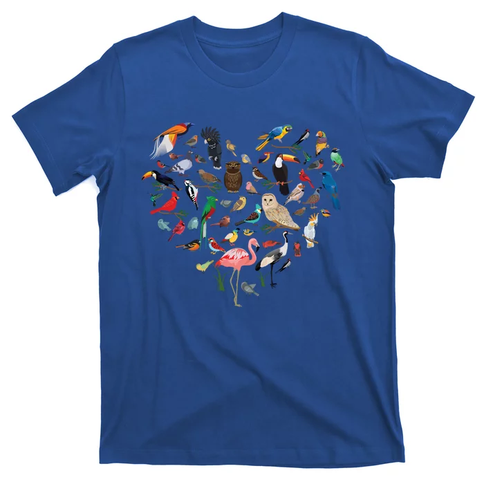 Bird Heart Birding Bird Watching Birder Bird Watcher Cute Gift T-Shirt