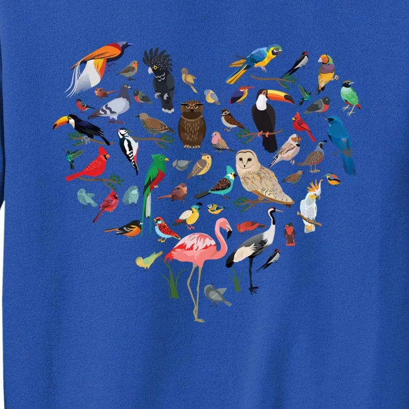 Bird Heart Birding Bird Watching Birder Bird Watcher Cute Gift Tall Sweatshirt