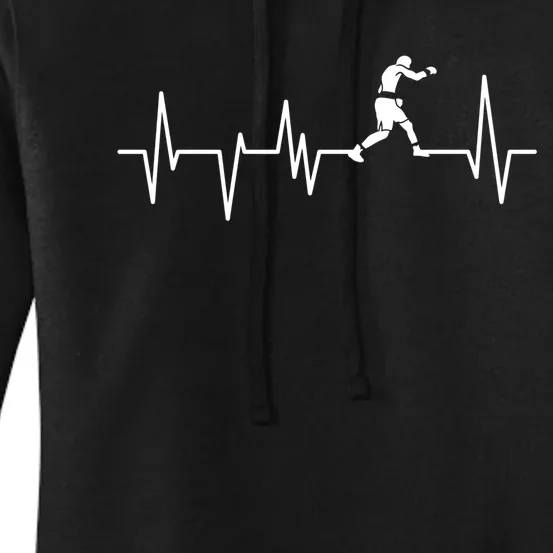 Boxer Heartbeat Boxing Gift Boxing Lover Boxing Trainer Gift Women's Pullover Hoodie