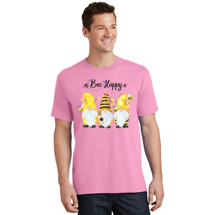 Bee Happy Bee Gnome Spring T-Shirt