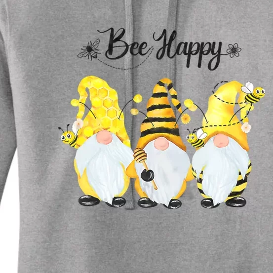 Bee Happy Bee Gnome Spring Women's Pullover Hoodie