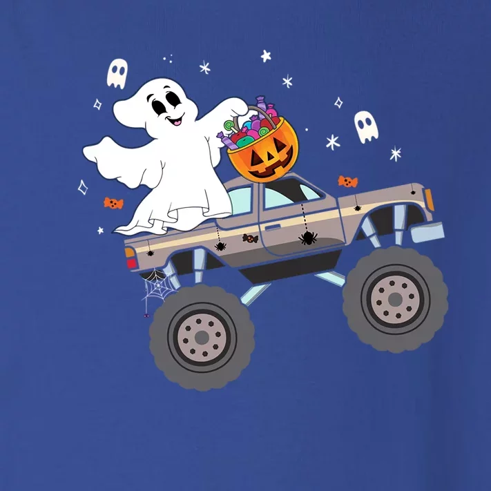 Boo Halloween Boo Ghost Riding Monster Truck Carved Pumpkins Funny Gift Toddler Long Sleeve Shirt