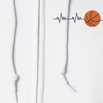 Basketball Heartbeat Full Zip Hoodie