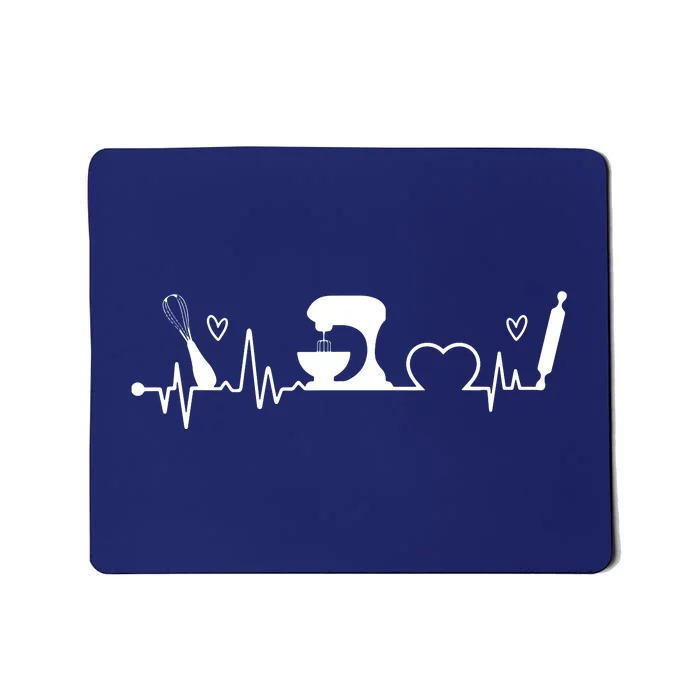 Baking Heartbeat Baker Bakery Owner Pastry Chef Mousepad