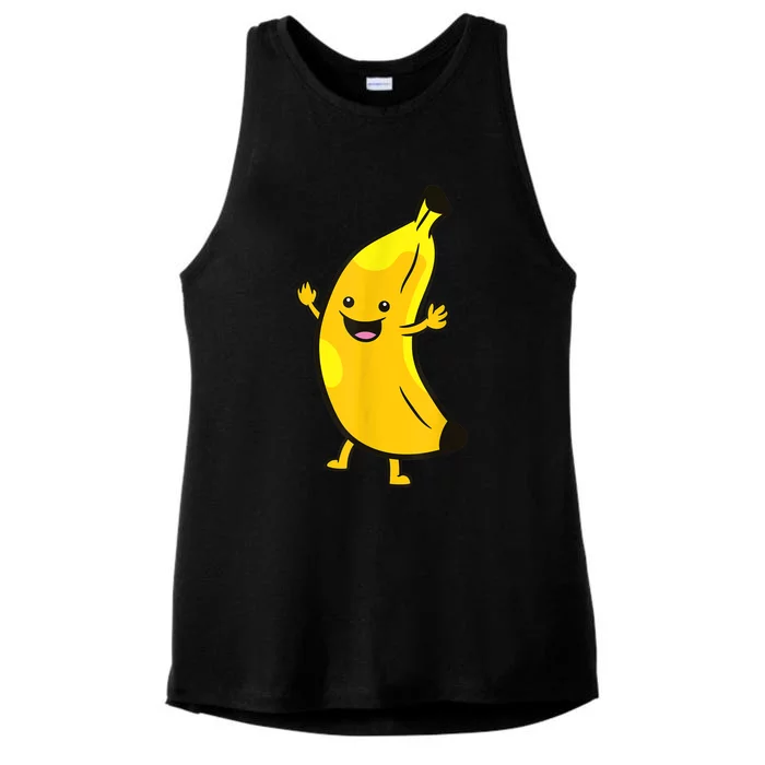 Banana Happy Banana Costume Fruit Love Bananas Ladies Tri-Blend Wicking Tank