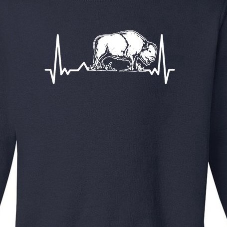 Bison Heartbeat Buffalo Toddler Sweatshirt