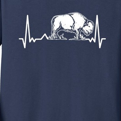 Bison Heartbeat Buffalo Kids Long Sleeve Shirt