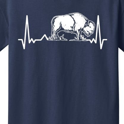 Bison Heartbeat Buffalo Kids T-Shirt