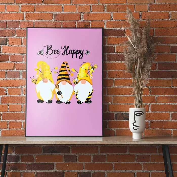 Bee Happy Bee Gnome Spring Poster