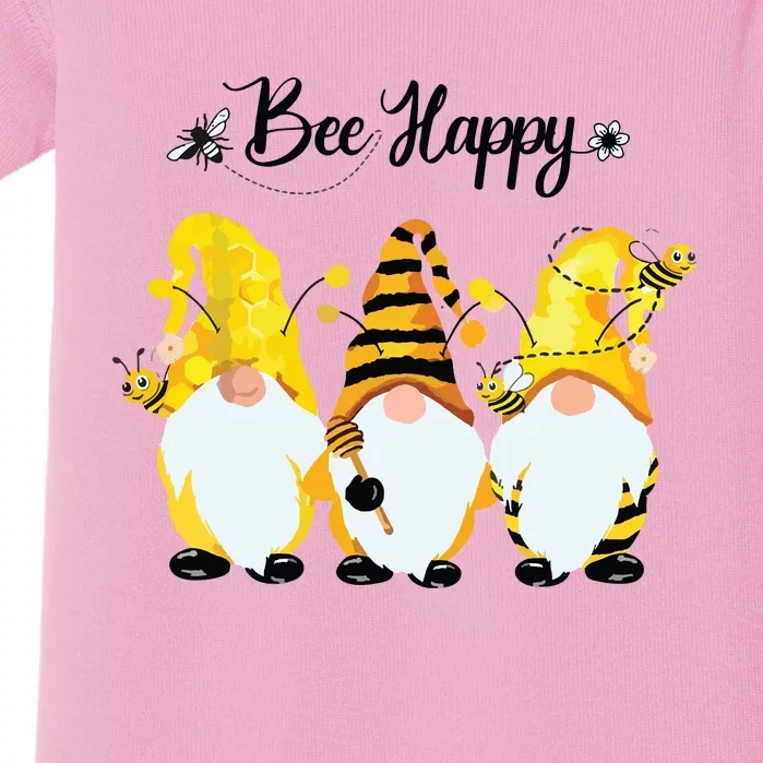 Bee Happy Bee Gnome Spring Baby Bodysuit