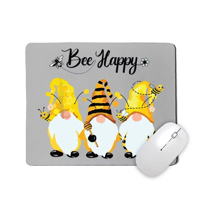 Bee Happy Bee Gnome Spring Mousepad