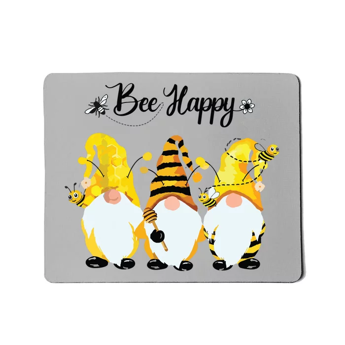 Bee Happy Bee Gnome Spring Mousepad