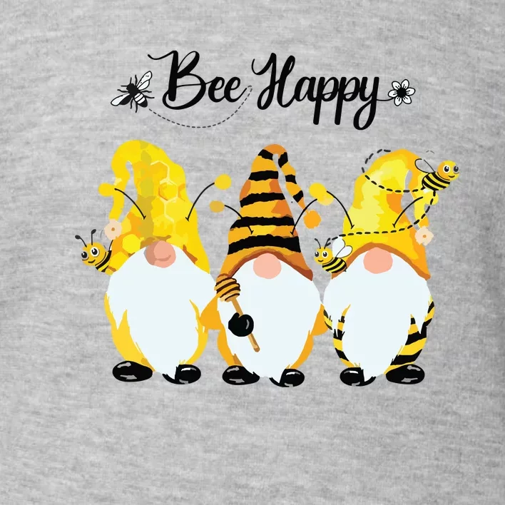 Bee Happy Bee Gnome Spring Toddler Sweatshirt