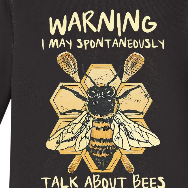 Bee Honeycomb Beekeeper Apiarist Funny Beekeeping Lover Baby Long Sleeve Bodysuit