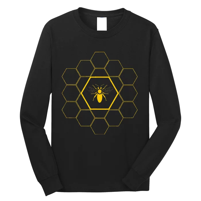 Bee Honeycomb Beekeeper Beekeeping Long Sleeve Shirt