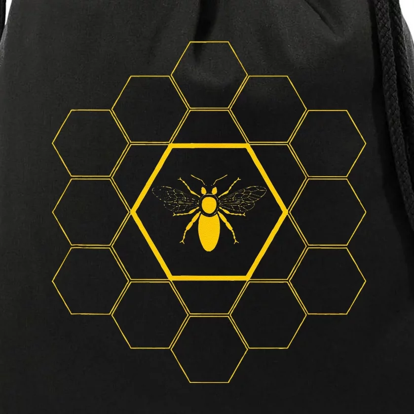 Bee Honeycomb Beekeeper Beekeeping Drawstring Bag