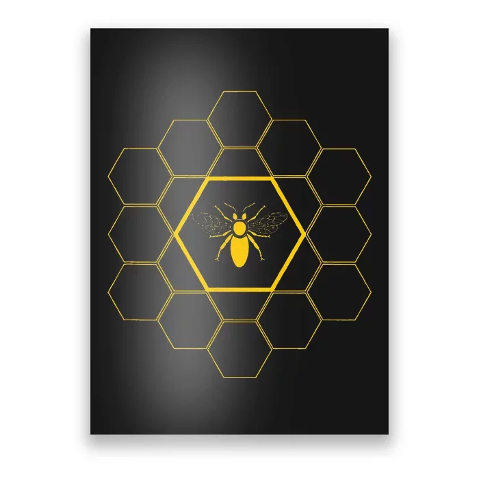 Bee Honeycomb Beekeeper Beekeeping Poster