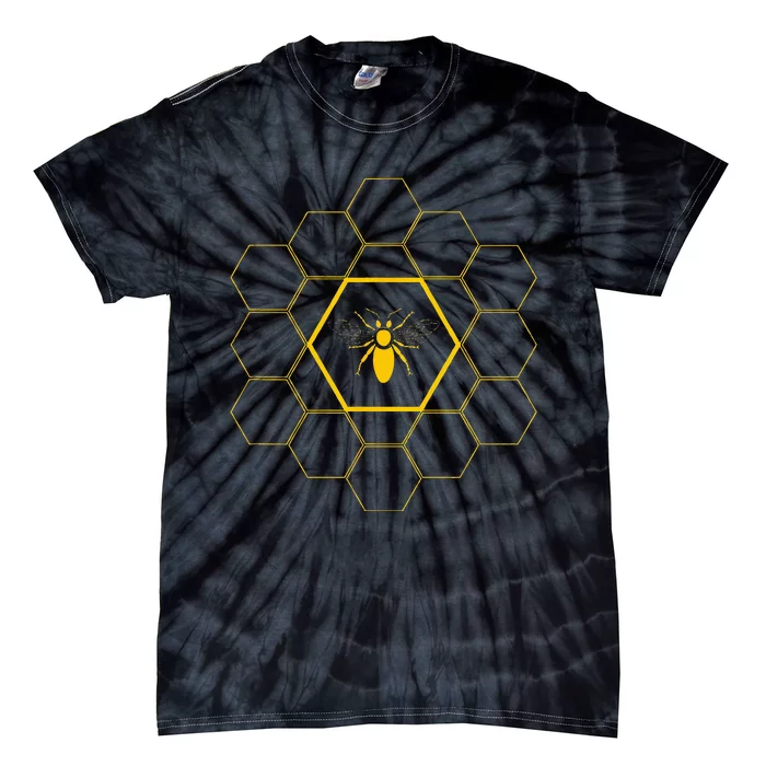 Bee Honeycomb Beekeeper Beekeeping Tie-Dye T-Shirt