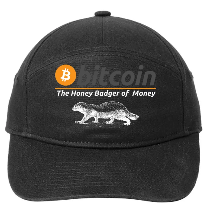 Bitcoin Honey Badger Of Money, Bitcoin Crypto, Bitcoin Blockchain 7-Panel Snapback Hat