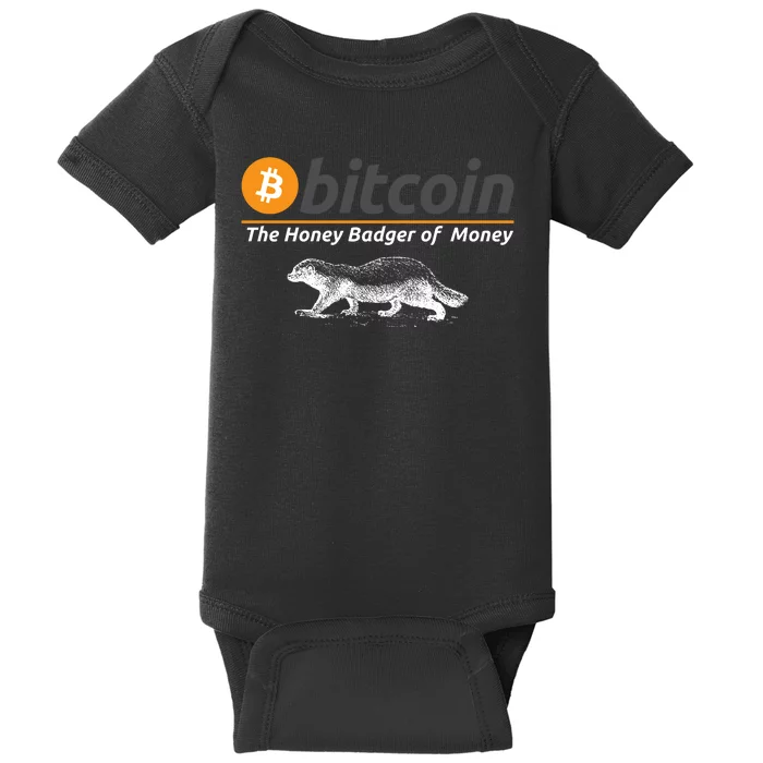 Bitcoin Honey Badger Of Money, Bitcoin Crypto, Bitcoin Blockchain Baby Bodysuit