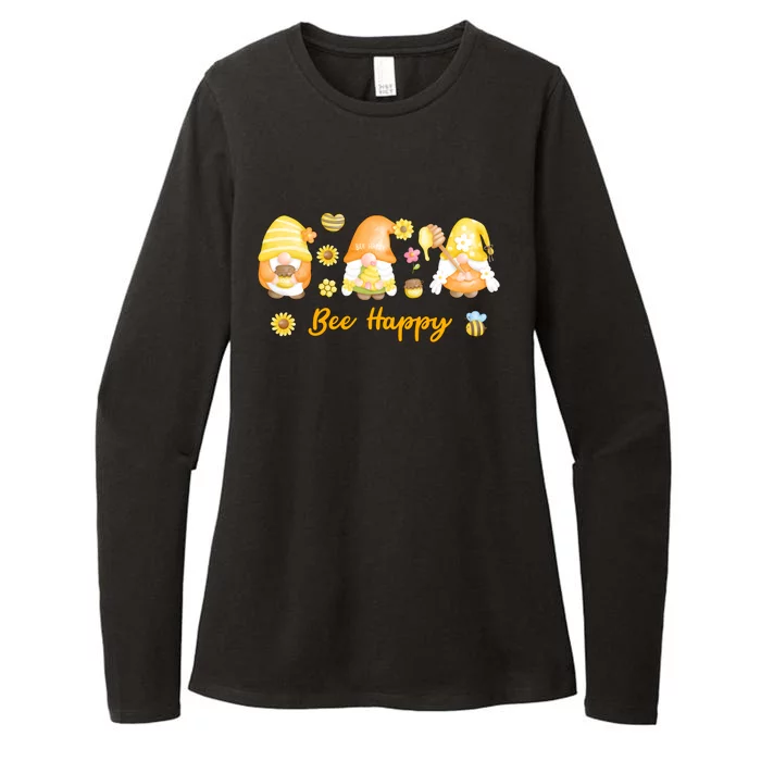 Bee Happy Beekeeping Honey Bee Gnome Cute Gift Womens CVC Long Sleeve Shirt