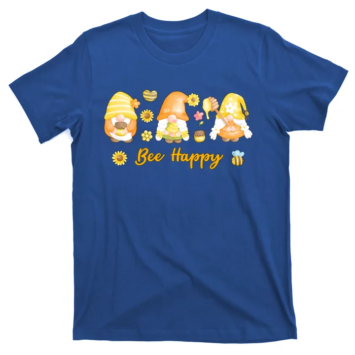 Bee Happy Beekeeping Honey Bee Gnome Cute Gift T-Shirt