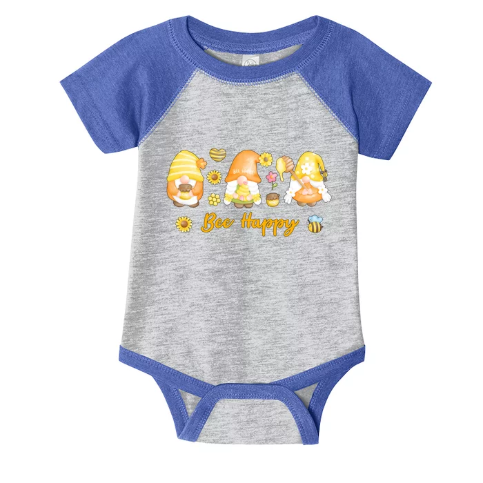 Bee Happy Beekeeping Honey Bee Gnome Cute Gift Infant Baby Jersey Bodysuit