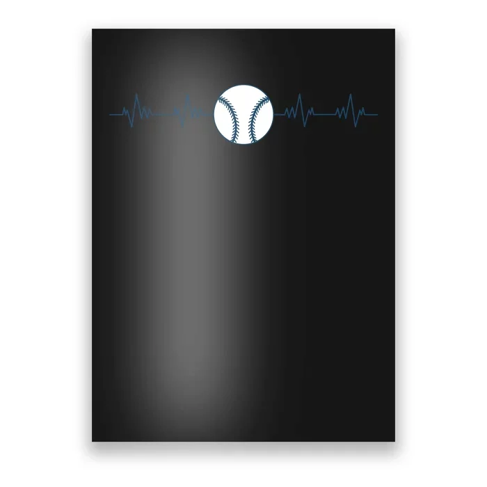 Baseball Heartbeat Poster