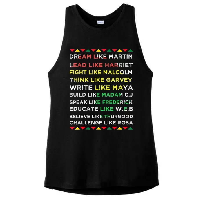 Black History Black History Month African American Ladies Tri-Blend Wicking Tank