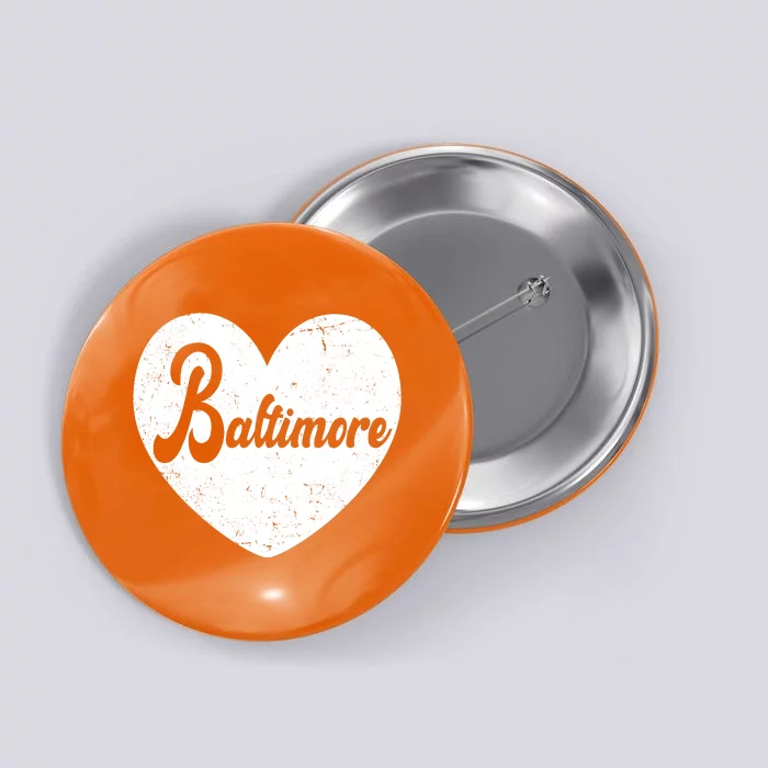 Baltimore Heart Baseball Sports Fan Button