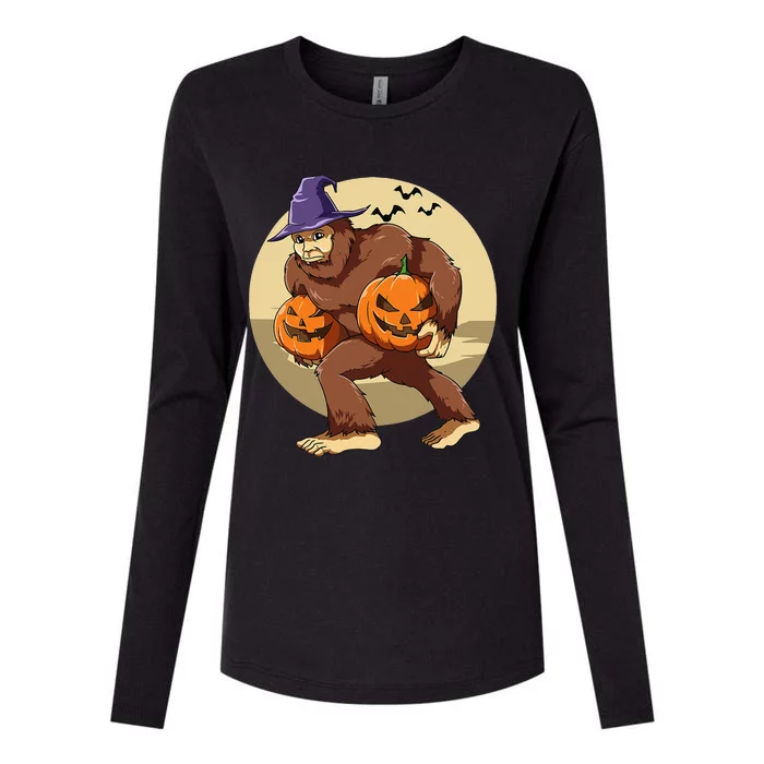 Bigfoot Halloween Bigfoot Lover Pumpkin Bigfoot Halloween Womens Cotton Relaxed Long Sleeve T-Shirt