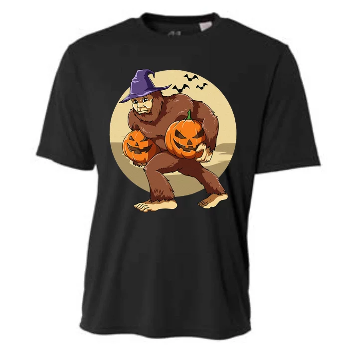 Bigfoot Halloween Bigfoot Lover Pumpkin Bigfoot Halloween Cooling Performance Crew T-Shirt