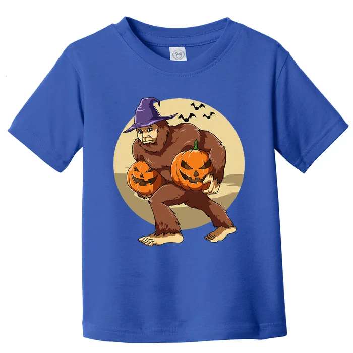 Bigfoot Halloween Bigfoot Lover Pumpkin Bigfoot Halloween Toddler T-Shirt