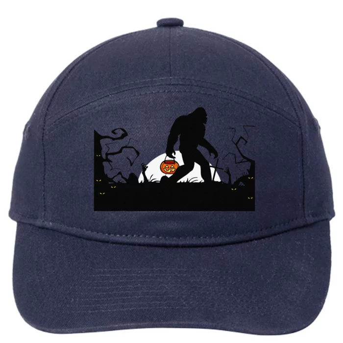 Bigfoot Halloween Bigfoot Lover 7-Panel Snapback Hat